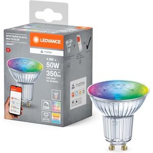 LEDVANCE Lampada LED SMART+ MATTER con riflettore attacco GU10, vetro, 4,9W, 350lm, luce colorata e luce bianca, compatibile con Google, Alexa, Apple, app o controllo vocale, durata fino a 20.000 ore LEDVANCE Lampada LED SMART+ MATTER con riflettore attacco GU10, vetro, 4,9W, 350lm, luce colorata e luce bianca, compatibile con Google, Alexa, Apple, app o controllo vocale, durata fino a 20.000 ore