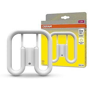 OSRAM DULUX LED SQ16 EM, GR8, 7W, 720lm, 3500K, colore della luce bianco caldo, sostituzione LED per lampade fluorescenti compatte con attacco GR8 a 2 pin, durata lunga, luce immediata OSRAM DULUX LED SQ16 EM, GR8, 7W, 720lm, 3500K, colore della luce bianco caldo, sostituzione LED per lampade fluorescenti compatte con attacco GR8 a 2 pin, durata lunga, luce immediata