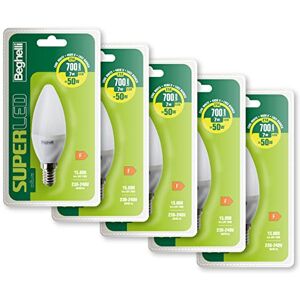 Beghelli Lampadina Led E14 SUPER, Luce Bianca Neutra 7W 700lm 4000K, Non Dimmerabile, Adatta per Interni, Durata 15000 Ore, 5 Pack da 1 Lampadina Colore: Led, 5 pz Beghelli Lampadina Led E14 SUPER, Luce Bianca Neutra 7W 700lm 4000K, Non Dimmerabile, Adatta per Interni, Durata 15000 Ore, 5 Pack da 1 Lampadina Colore: Led, 5 pz