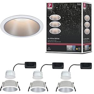 Paulmann Lampada da incasso LED Cole rotonda incl. 3 faretti da incasso da 6,5 Watt dimmerabile bianco, argentato apparecchio da incasso plastica, zinco-alluminio spot da soffitto 2700 K Paulmann Lampada da incasso LED Cole rotonda incl. 3 faretti da incasso da 6,5 Watt dimmerabile bianco, argentato apparecchio da incasso plastica, zinco-alluminio spot da soffitto 2700 K