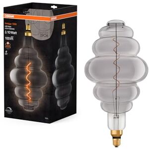 OSRAM Lampada LED Vintage 1906 vetro fumé, 4,8W, 100lm, forma ad alveare con diametro 200mm e attacco E27, luce bianca calda, filamento dimmerabile, durata fino a 15.000 ore OSRAM Lampada LED Vintage 1906 vetro fumé, 4,8W, 100lm, forma ad alveare con diametro 200mm e attacco E27, luce bianca calda, filamento dimmerabile, durata fino a 15.000 ore