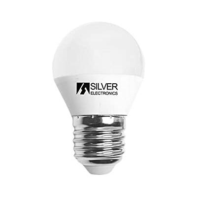 SILVER ELECTRONICS LED sferica regolabile E27, 5 W, bianco SILVER ELECTRONICS LED sferica regolabile E27, 5 W, bianco