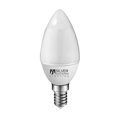 SILVER ELECTRONICS LED Eco Candela E14, 5 W, Bianco SILVER ELECTRONICS LED Eco Candela E14, 5 W, Bianco