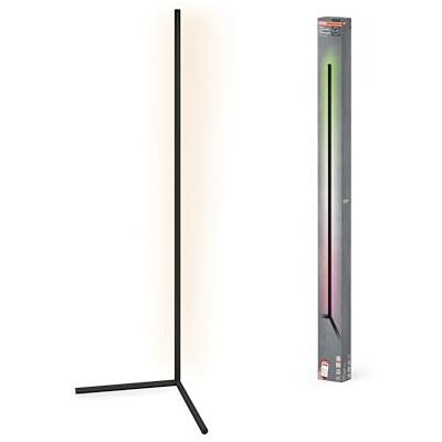 OSRAM Lampada da terra ad angolo SMART+ WiFi FLOOR CORNER LED, 12W, 200lm, RGB+TW 3000-6500K, WiFi, Alexa, Nero OSRAM Lampada da terra ad angolo SMART+ WiFi FLOOR CORNER LED, 12W, 200lm, RGB+TW 3000-6500K, WiFi, Alexa, Nero
