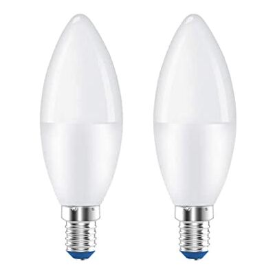 LEDLUX 2 Pezzi Lampadina LED E14, Bianco Freddo 6500K, Lampade LED E14, 8W=64W, E14 C37 720 Lumens, Forma Candela Goccia Oliva, Diametro 37mm, Lunga 112mm LEDLUX 2 Pezzi Lampadina LED E14, Bianco Freddo 6500K, Lampade LED E14, 8W=64W, E14 C37 720 Lumens, Forma Candela Goccia Oliva, Diametro 37mm, Lunga 112mm
