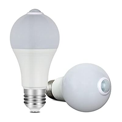 LEDLUX 2 Pezzi Lampada Led E27 Con Sensore di Movimento, 12W 1160 Lumen, Forma Bulbo A60, D60X129mm (Bianco Caldo 3000K) LEDLUX 2 Pezzi Lampada Led E27 Con Sensore di Movimento, 12W 1160 Lumen, Forma Bulbo A60, D60X129mm (Bianco Caldo 3000K)