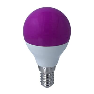 LEDLUX 1 Pezzo Lampadina Led E14 Viola, 4W=35W 220V, Forma Globo G45, Per Decorazione Feste LEDLUX 1 Pezzo Lampadina Led E14 Viola, 4W=35W 220V, Forma Globo G45, Per Decorazione Feste
