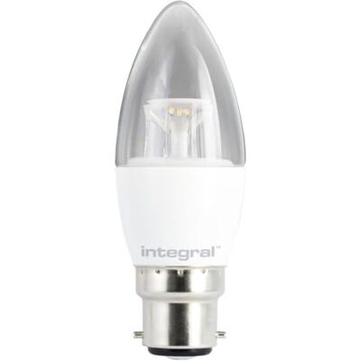 Integral Lampadina LED, bianco caldo, con attacco a baionetta grande B22, 4,5 W, 230 lumen, a intensità variabile, trasparente Integral Lampadina LED, bianco caldo, con attacco a baionetta grande B22, 4,5 W, 230 lumen, a intensità variabile, trasparente