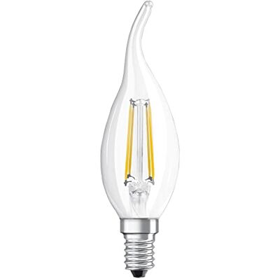 OSRAM Lamps Lampada LED, Windshock, E14, 3.4 Watt, Trasparente, Bianco Caldo, 2700 Kelvin OSRAM Lamps Lampada LED, Windshock, E14, 3.4 Watt, Trasparente, Bianco Caldo, 2700 Kelvin
