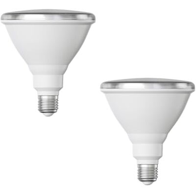 ledscom.de 2x lampadina LED E27, PAR38 collo corto, bianco (4000 K), 14,9 W, 1395lm, 41°, specchio riflettore (argento) ledscom.de 2x lampadina LED E27, PAR38 collo corto, bianco (4000 K), 14,9 W, 1395lm, 41°, specchio riflettore (argento)