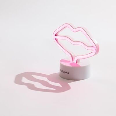 Muitomas Lampada Neon Bacio da Tavolo, Luce LED 3,5W con Ricarica USB-C, Design Decorativo per Casa, Camera e Ufficio Muitomas Lampada Neon Bacio da Tavolo, Luce LED 3,5W con Ricarica USB-C, Design Decorativo per Casa, Camera e Ufficio