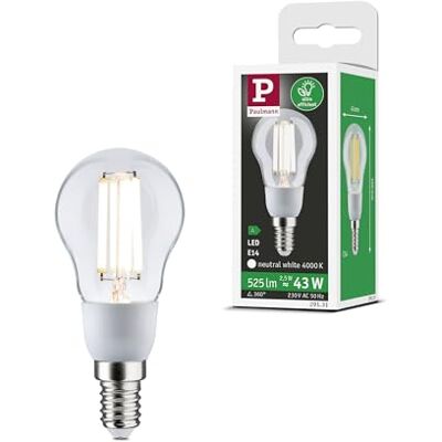 Paulmann Eco-Line Lampadina a filamento 230V LED goccia E14 confezione da 1, 100mm 525lm 2,5W 3000K chiaro Paulmann Eco-Line Lampadina a filamento 230V LED goccia E14 confezione da 1, 100mm 525lm 2,5W 3000K chiaro