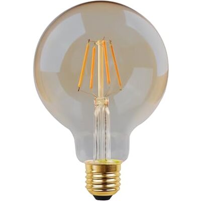Eglo LED E27 dimmerabile a 3 fasi, lampadina retrò da regolare con interruttore, 4,5 Watt, lampada vintage ambra luce illuminante bianco caldo, 2200k, Edison G95, Ø 9,5 cm Eglo LED E27 dimmerabile a 3 fasi, lampadina retrò da regolare con interruttore, 4,5 Watt, lampada vintage ambra luce illuminante bianco caldo, 2200k, Edison G95, Ø 9,5 cm