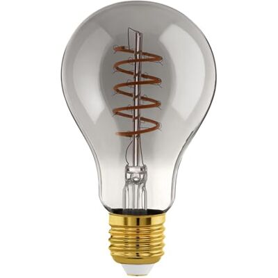Eglo connect.z Lampadina LED Smart Home E27, A60, ZigBee, app e controllo vocale Alexa, dimmerabile, colore luce: bianco caldo, 4 W, design vintage in vetro fumé Eglo connect.z Lampadina LED Smart Home E27, A60, ZigBee, app e controllo vocale Alexa, dimmerabile, colore luce: bianco caldo, 4 W, design vintage in vetro fumé