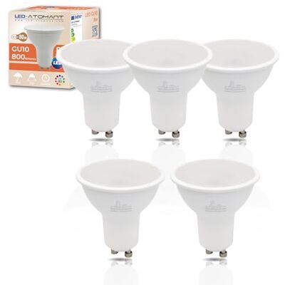 LED ATOMANT 5x Lampadina LED GU10 8W Bianco Caldo 800lm 3000K LED ATOMANT 5x Lampadina LED GU10 8W Bianco Caldo 800lm 3000K