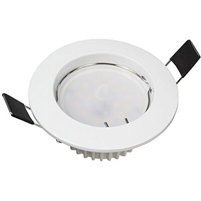Muellerlicht Ra90 Faretto da incasso a LED, 5 W, 400 lm, 78 x 25 mm, luce bianca calda, 2700 K, alloggiamento bianco, rigido, dimmerabile, colore: bianco Muellerlicht Ra90 Faretto da incasso a LED, 5 W, 400 lm, 78 x 25 mm, luce bianca calda, 2700 K, alloggiamento bianco, rigido, dimmerabile, colore: bianco
