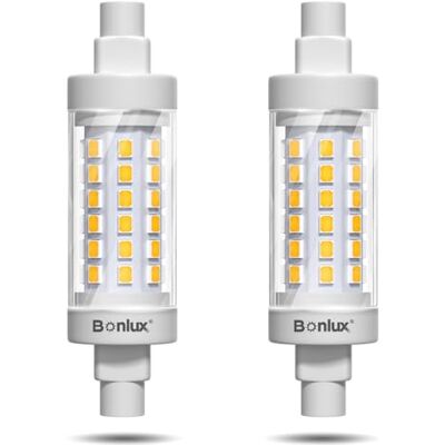 Bonlux Lampadine R7s LED 78mm 8W, Bianco Neutro 4000K, Equivalente 80W Lampada R7s Alogena Lineare J78, Dimmerabile, AC220-240V, Angolo di Fascio di 360°, 2 Pezzi Bonlux Lampadine R7s LED 78mm 8W, Bianco Neutro 4000K, Equivalente 80W Lampada R7s Alogena Lineare J78, Dimmerabile, AC220-240V, Angolo di Fascio di 360°, 2 Pezzi
