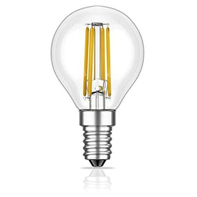ledscom.de Lampadina LED E14, G45, bianco caldo (2700 K), 4,5 W, 542lm, dimmer a 3 livelli ledscom.de Lampadina LED E14, G45, bianco caldo (2700 K), 4,5 W, 542lm, dimmer a 3 livelli