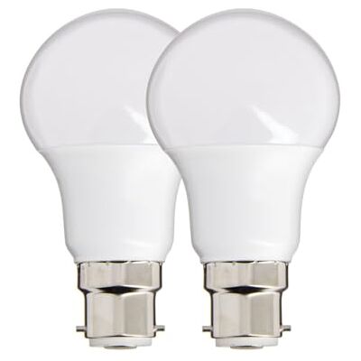 XANLITE Set di 2 lampadine LED A60, attacco B22, 10 W, con chip (60 W Eq), per ufficio, camera da letto, bambini, adulti, bambino, stanza per vivere, luce bianca calda, 0 W XANLITE Set di 2 lampadine LED A60, attacco B22, 10 W, con chip (60 W Eq), per ufficio, camera da letto, bambini, adulti, bambino, stanza per vivere, luce bianca calda, 0 W
