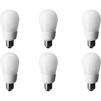 Electraline 6 Lampadine a LED a Risparmio energetico 8W=50W, Attacco Grande E27, Luce Calda 560 Lumen Electraline 6 Lampadine a LED a Risparmio energetico 8W=50W, Attacco Grande E27, Luce Calda 560 Lumen
