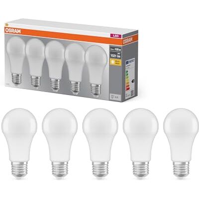 OSRAM Lampada LED Base Classic A100 forma lampadina 13W 827, 2700K bianco caldo, E27, opaca, 1521 lm, bassa emissione di calore OSRAM Lampada LED Base Classic A100 forma lampadina 13W 827, 2700K bianco caldo, E27, opaca, 1521 lm, bassa emissione di calore