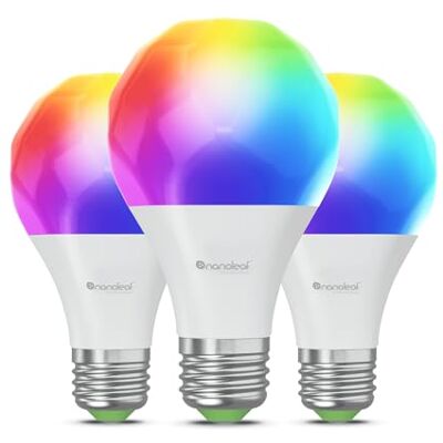 Nanoleaf Matter Essentials 3 Lampadine LED E27 RGBW Smart e Dimmerabile Luci Led 16M Colori, Matter over Thread, Bluetooth, Funziona con Google Home Apple, Sincronia Musica e Monitor, Casa e Gaming Nanoleaf Matter Essentials 3 Lampadine LED E27 RGBW Smart e Dimmerabile Luci Led 16M Colori, Matter over Thread, Bluetooth, Funziona con Google Home Apple, Sincronia Musica e Monitor, Casa e Gaming