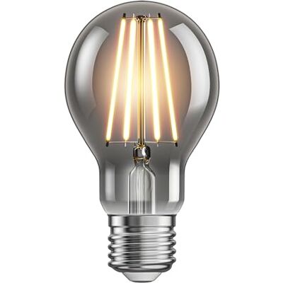 ledscom.de Lampadina LED E27, A60, bianco extra caldo (1800 K), 7,5 W, 370lm, vetro fumé ledscom.de Lampadina LED E27, A60, bianco extra caldo (1800 K), 7,5 W, 370lm, vetro fumé