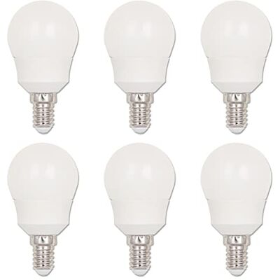 Westinghouse Lighting – Lampadina LED di colore bianco caldo dimmerabile da 5 watt (equivalente a 40 watt) G45, base E14, confezione da 6 pezzi Westinghouse Lighting – Lampadina LED di colore bianco caldo dimmerabile da 5 watt (equivalente a 40 watt) G45, base E14, confezione da 6 pezzi