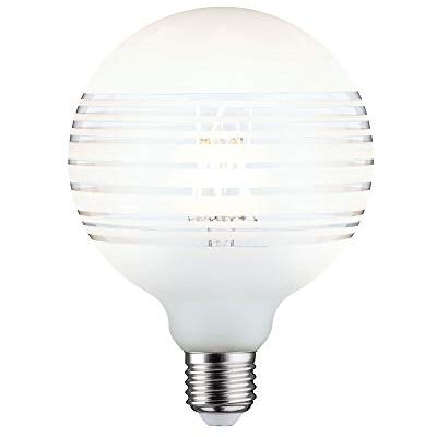 Paulmann Lampadina LED G125 Globe lampadina dimmerabile da 4,5 Watt cerchio a specchio argentato luce efficiente vetro luce oro 2600 K E27 Paulmann Lampadina LED G125 Globe lampadina dimmerabile da 4,5 Watt cerchio a specchio argentato luce efficiente vetro luce oro 2600 K E27