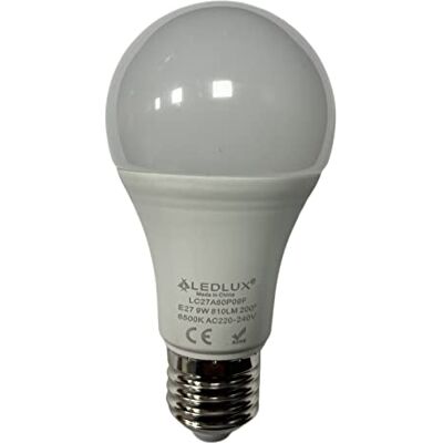 LEDLUX Lampadina Led E27 con Sensore Crepuscolare, 220V 9W 810 Lumen, E27 Day Night Sensor (1, Bianco Freddo 6500K) LEDLUX Lampadina Led E27 con Sensore Crepuscolare, 220V 9W 810 Lumen, E27 Day Night Sensor (1, Bianco Freddo 6500K)