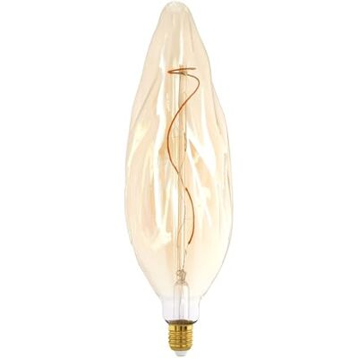Eglo Lampadina XXL E27, dimmerabile, a spirale, stile rétro, molto grande, color ambra, 4 W, 270 lumen, luce bianca calda, 2100 K, lunghezza 34,5 cm Eglo Lampadina XXL E27, dimmerabile, a spirale, stile rétro, molto grande, color ambra, 4 W, 270 lumen, luce bianca calda, 2100 K, lunghezza 34,5 cm