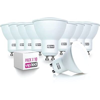 Generic VIPLED SET di 10 LAMPADINE LED SPOTLIGHT GU10-7W EQUIVALENTI A 50W DELLA LAMPADINA ALOGENA ø50x55mm 595 Lumen LUCE NATURALE 4000K Generic VIPLED SET di 10 LAMPADINE LED SPOTLIGHT GU10-7W EQUIVALENTI A 50W DELLA LAMPADINA ALOGENA ø50x55mm 595 Lumen LUCE NATURALE 4000K