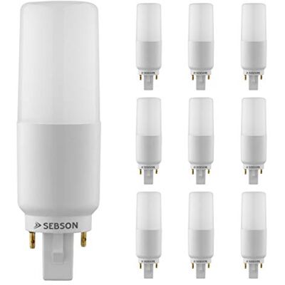 SEBSON Lampadina LED G24 7W Set da 10-660lm, Bianco Neutro 4000K Equivalente a 50W Non Dimmerabile Angolo di Diffusione 220° Lampadina G24d universale 230V SEBSON Lampadina LED G24 7W Set da 10-660lm, Bianco Neutro 4000K Equivalente a 50W Non Dimmerabile Angolo di Diffusione 220° Lampadina G24d universale 230V