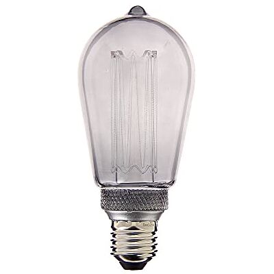 XANLITE Lampadina a LED E27 vintage con ologramma, attacco E27 in vetro fumo, attacco E27, attacco E27, attacco E27, vintage, 4 W, 100 lm, luce bianca calda XANLITE Lampadina a LED E27 vintage con ologramma, attacco E27 in vetro fumo, attacco E27, attacco E27, attacco E27, vintage, 4 W, 100 lm, luce bianca calda