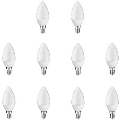 A2BC LED Lighting Lampadina LED C30 candela 6 W (equivalente a 50 W) Classico Pack de 10 unidades bianco neutro 4000 K A2BC LED Lighting Lampadina LED C30 candela 6 W (equivalente a 50 W) Classico Pack de 10 unidades bianco neutro 4000 K