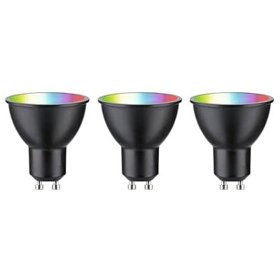 Paulmann Home LED-lampada GU10 EEK: F (A G) 4.8W RGBW nero (matt) Paulmann Home LED-lampada GU10 EEK: F (A G) 4.8W RGBW nero (matt)