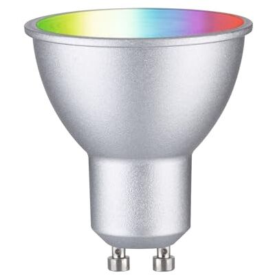 Paulmann Lampadina standard 230V Smart Home Zigbee LED riflettore GU10 350lm 4,8W RGBW+ dimmerabile cromo opaco Paulmann Lampadina standard 230V Smart Home Zigbee LED riflettore GU10 350lm 4,8W RGBW+ dimmerabile cromo opaco