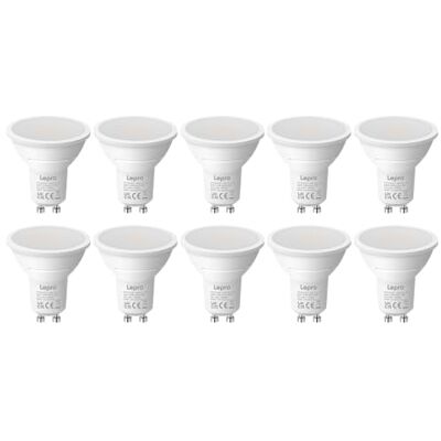 Lepro Lampadina LED GU10 4.5W Bianco Naturale 4000K 345lm 50W 10 Pezzi Luce bianca naturale per casa e ufficio, fascio 100°, risparmio energetico e luce senza sfarfallio, equivalente a 50 Lepro Lampadina LED GU10 4.5W Bianco Naturale 4000K 345lm 50W 10 Pezzi Luce bianca naturale per casa e ufficio, fascio 100°, risparmio energetico e luce senza sfarfallio, equivalente a 50