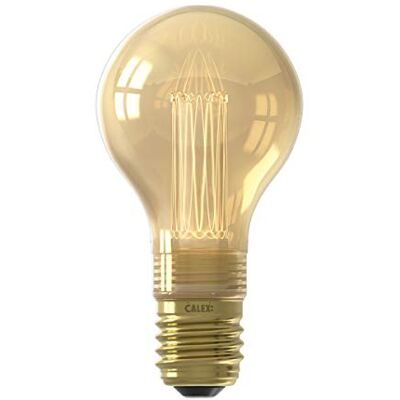 CALEX Fibra di Vetro LED E27, filamento Decorativo Vintage G95, Lampadina Edison, dimmerabile, Bianco Caldo, Gold, 3,5W CALEX Fibra di Vetro LED E27, filamento Decorativo Vintage G95, Lampadina Edison, dimmerabile, Bianco Caldo, Gold, 3,5W