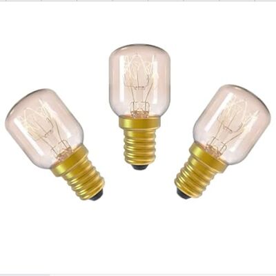 Royalux Lampadina notturna E14 da 15 W, luce bianca calda, piccola lampadina a incandescenza, ricambio per forno, microonde, frigorifero, congelatore e lampada di sale dell'Himalaya, confezione da 3 Royalux Lampadina notturna E14 da 15 W, luce bianca calda, piccola lampadina a incandescenza, ricambio per forno, microonde, frigorifero, congelatore e lampada di sale dell'Himalaya, confezione da 3