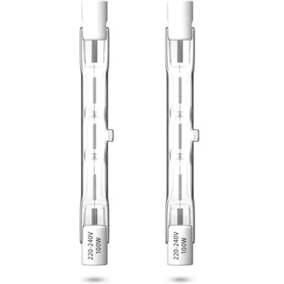 Bonlux Lampadina alogena R7s 78mm 100W R7S Lineare a Doppia Estremità Tipo J Lamp 230V T3 J78 Alogena Bianco Caldo 2800K per Lavoro, Sicurezza, Illuminazione Paesaggistica (confezione da 2) Bonlux Lampadina alogena R7s 78mm 100W R7S Lineare a Doppia Estremità Tipo J Lamp 230V T3 J78 Alogena Bianco Caldo 2800K per Lavoro, Sicurezza, Illuminazione Paesaggistica (confezione da 2)