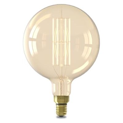 CALEX Lampadina LED XXL E27, Oro, 1100lm 2100K Luce Calda Un vetro dorato con filamento visibile, per una luce intensa e un aspetto caldo ed elegante CALEX Lampadina LED XXL E27, Oro, 1100lm 2100K Luce Calda Un vetro dorato con filamento visibile, per una luce intensa e un aspetto caldo ed elegante