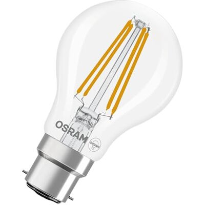 OSRAM Lampada LED Star bulb A60 a filamento, 4000 K bianco freddo, 5,9 W, B22d, trasparente, 806 lm, 15.000 ore, per luoghi di lavoro, illuminazione per uffici,6-Pack OSRAM Lampada LED Star bulb A60 a filamento, 4000 K bianco freddo, 5,9 W, B22d, trasparente, 806 lm, 15.000 ore, per luoghi di lavoro, illuminazione per uffici,6-Pack