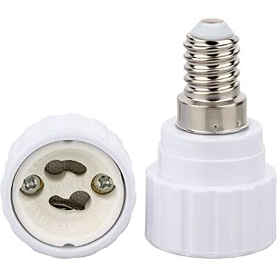 ISOLATECH 4x Adattatore E14 a GU10 Bianco Max.250V/2A Ceramica Convertitore LED, per lampadine a risparmio energetico e lampadine a incandescenza, Resistente al calore, Attacco in ceramica ISOLATECH 4x Adattatore E14 a GU10 Bianco Max.250V/2A Ceramica Convertitore LED, per lampadine a risparmio energetico e lampadine a incandescenza, Resistente al calore, Attacco in ceramica