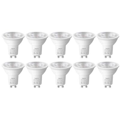 Lepro Lampadina LED GU10 3.6W=50W 4000K 345lm 10 Pezzi Luce naturale 4000K con fascio 38°, consumo ridotto e illuminazione precisa per interni Lepro Lampadina LED GU10 3.6W=50W 4000K 345lm 10 Pezzi Luce naturale 4000K con fascio 38°, consumo ridotto e illuminazione precisa per interni