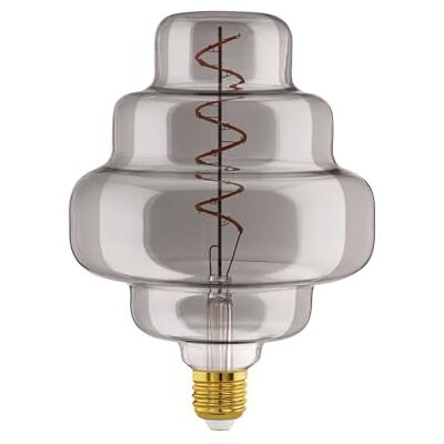 Eglo Lampadina XXL E27, dimmerabile, a spirale, stile rétro, molto grande, in vetro fumé, 4 W, 110 lumen, luce bianca calda, 2000 K, lunghezza 20,5 cm Eglo Lampadina XXL E27, dimmerabile, a spirale, stile rétro, molto grande, in vetro fumé, 4 W, 110 lumen, luce bianca calda, 2000 K, lunghezza 20,5 cm