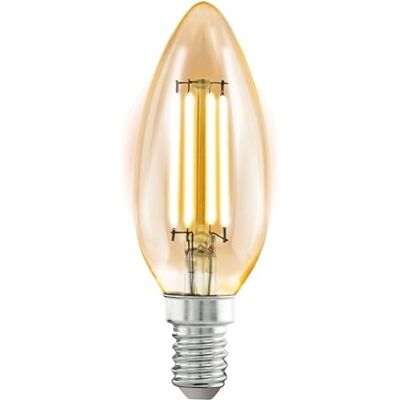 Eglo la + bulbi E14 ambra grigia LED-C37 4 W 2200 K vetro E14, giallo Eglo la + bulbi E14 ambra grigia LED-C37 4 W 2200 K vetro E14, giallo