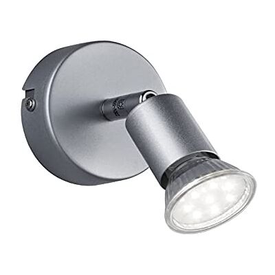 RL LIVE YOUR LIGHT Reality Paris Spot con Lampadina LED, 1 Luce, Diametro 8 cm, GU10, 3 watts, Titano RL LIVE YOUR LIGHT Reality Paris Spot con Lampadina LED, 1 Luce, Diametro 8 cm, GU10, 3 watts, Titano