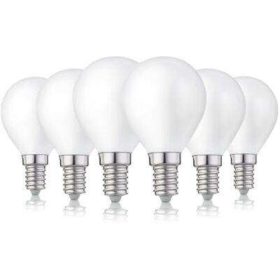 Hellum 6 lampadine LED goccia E14 2,2W sostituisce 25W vetro opaco Lampadina goccia luce calda 250lm, 2700K, E14, filamento LED, sostituisce 25W Incandescenza 220803 Hellum 6 lampadine LED goccia E14 2,2W sostituisce 25W vetro opaco Lampadina goccia luce calda 250lm, 2700K, E14, filamento LED, sostituisce 25W Incandescenza 220803