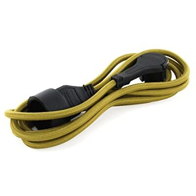 CHACON Prolunga tessile Oro con spina piatta nera 5m (SCH) CHACON Prolunga tessile Oro con spina piatta nera 5m (SCH)